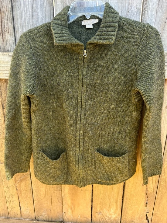 J. Crew Sweaters - J. Crew green wool cardigan